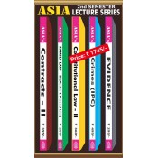Asia Law House's 2nd Semester Lecture Series including Contract II, Family Law II (Muslim Law And Other Personal Laws), Constitutional Law II, Crimes (IPC), Evidence (Set of 5 Books) by Dr. Rega Surya Rao